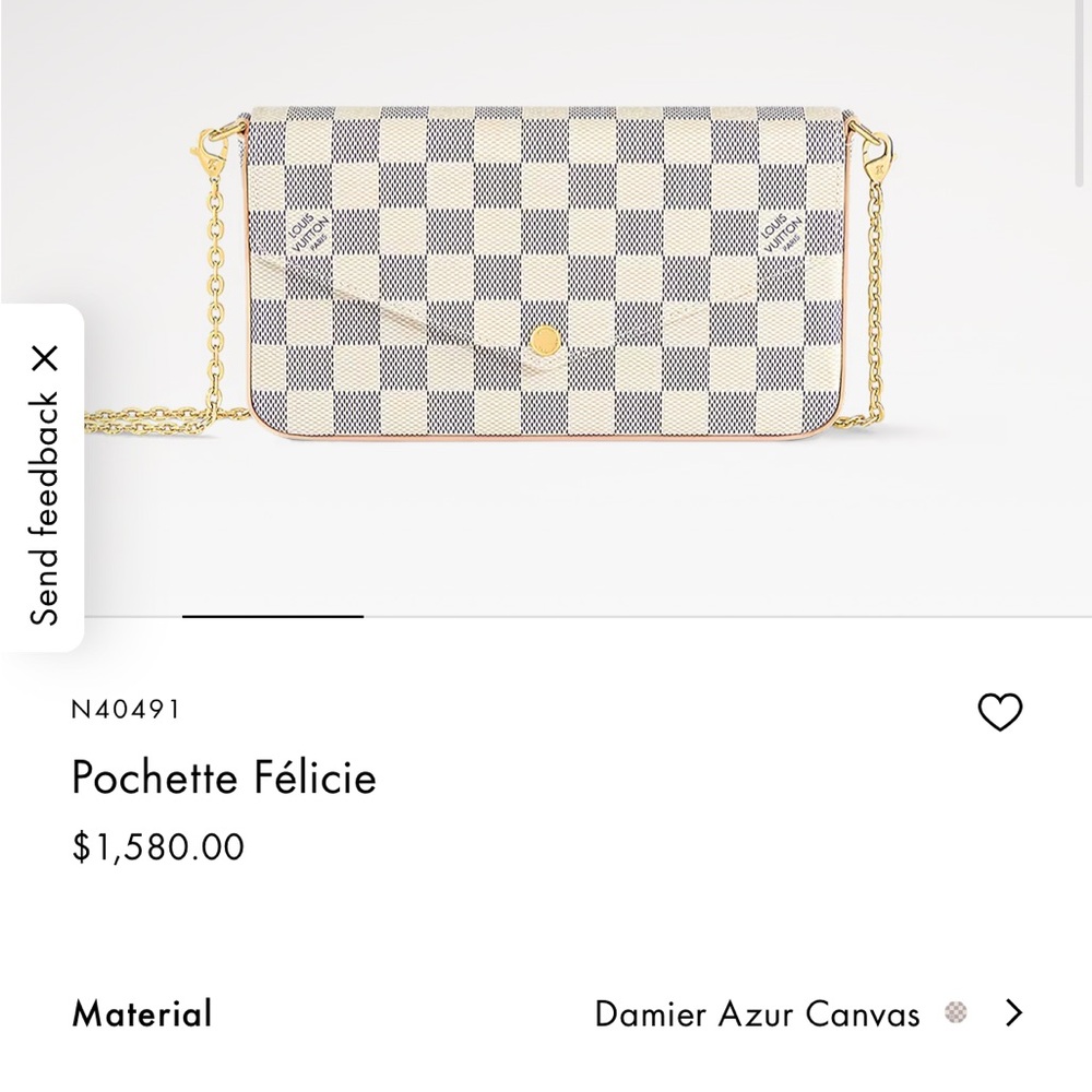 Louis Vuitton Pochette Félicie bag with chain and wallet holder included